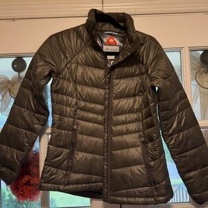 Columbia Grey Omni-Heat Duck Insulated Full Zip Jacket Women's Size XS